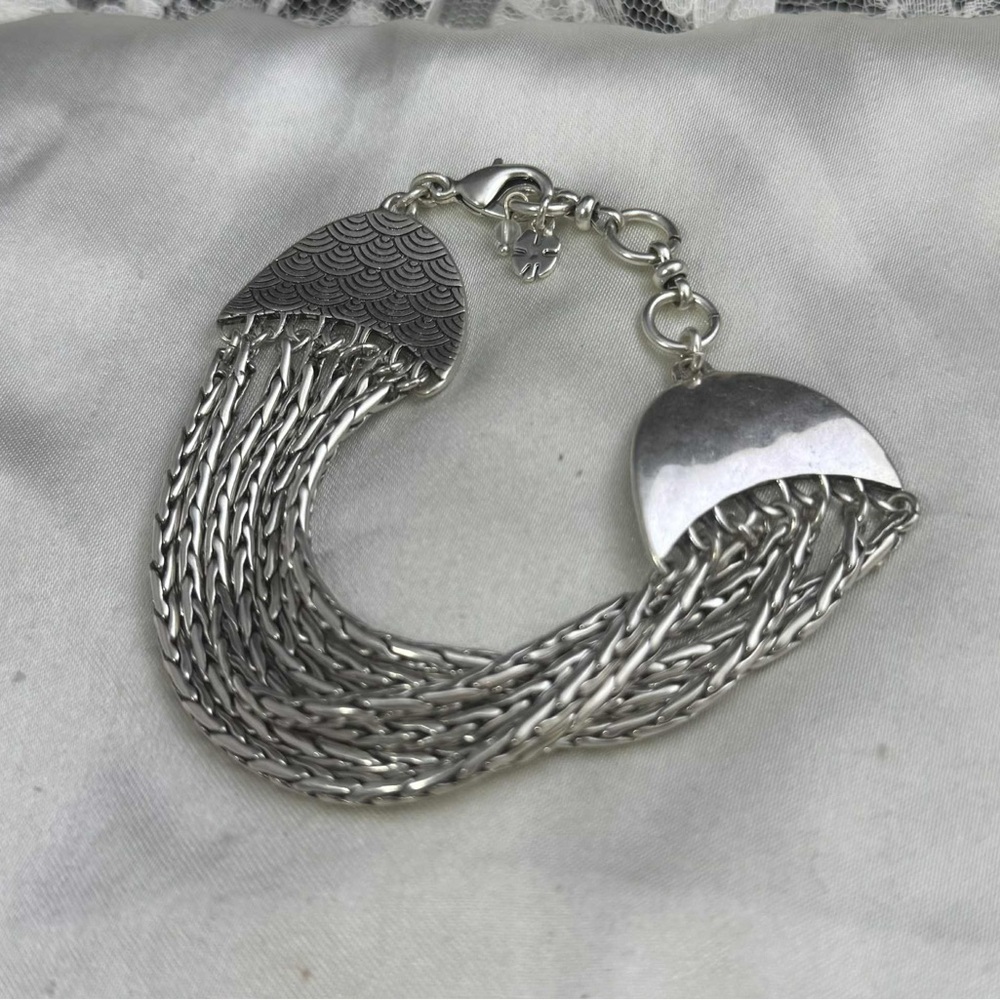 Lucky Brand Silver Multi-Strand Adjustable Bracelet
